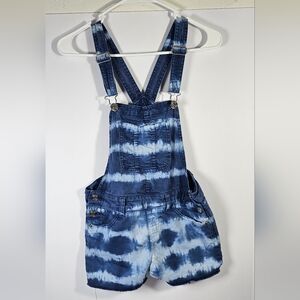 Source Unknown Blue Tie-Dye Kids Overalls
